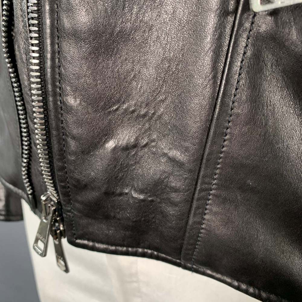 GUCCI Black Brown Quilted Leather Motorcycle Jacket - Picture 5 of 10